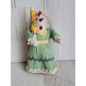 Kurt Adler Midwest Cannon vintage Easter chicken parcel felt ornament Xmas